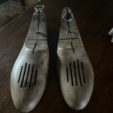 Vintage Wooden Shoe Mold Stretcher Form Insert Pair