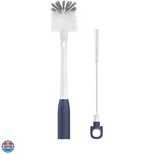 2 in 1 Long Handle Bottle Brush with Straw Brush for Cleaning Glass, Sports B...