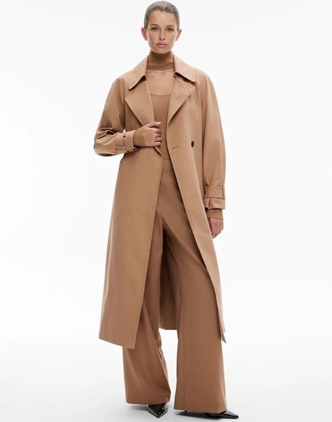 Witchery  Double-breasted Trench Coat In Camel Colour. Dry Cleaned.