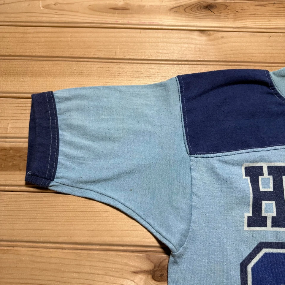 Camiseta deportiva de fútbol americano vintage años 70 80 Hawaii #80 camiseta con timbre para hombre talla pequeña Foto 3 de 4