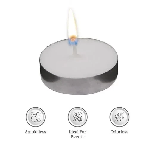 6 velas blancas Tealight diya sin humo sin perfume Foto 2 de 4