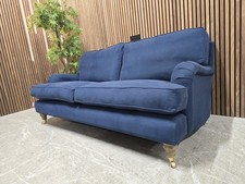 Sofa.com Bluebell 2.5 Seater Sofa In Blue Organic Smart Cotton RRP-£2230