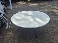 Round White Office Table 160cm