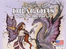 Amy Brown Calendar 2026 Fairy Dragon Monthly Wall Calender 12 Month