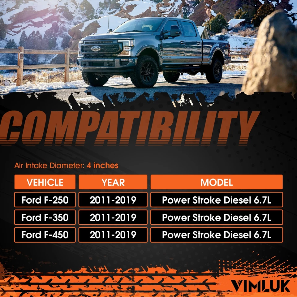 2011-2019 Ford F250 F350 F450 6.7L Powerstroke Diesel Exhaust Pipe & Muffer - Image 2 of 4