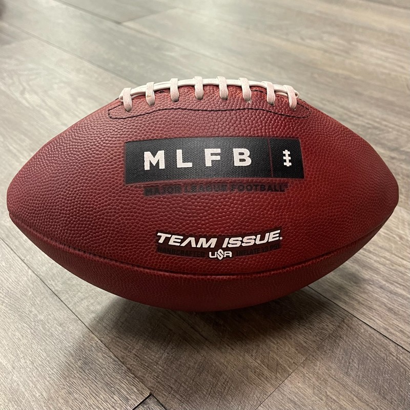 Team Issue Major League Football MLFB Official Leather Game Ball - Made in USA
