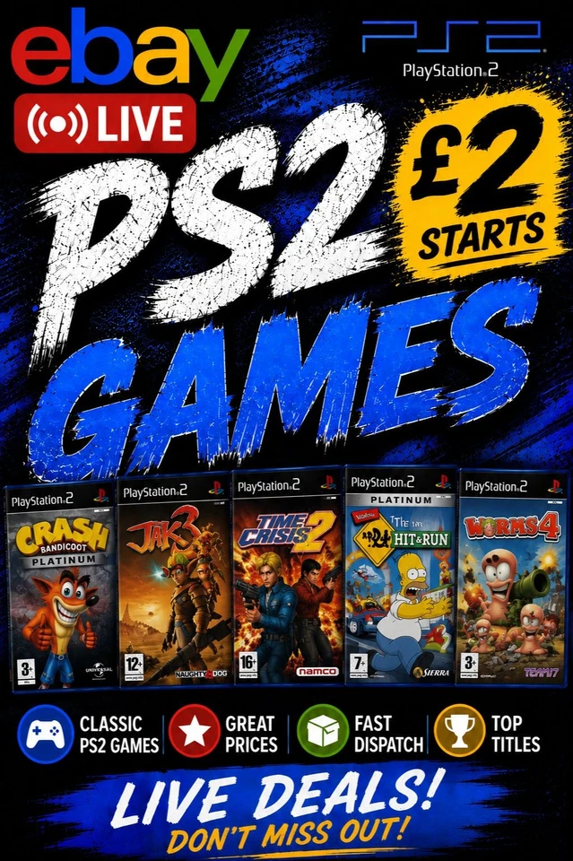 🎮 PS2 Games Live Deals | £2 Starts | Classic PlayStation Titles 🔥