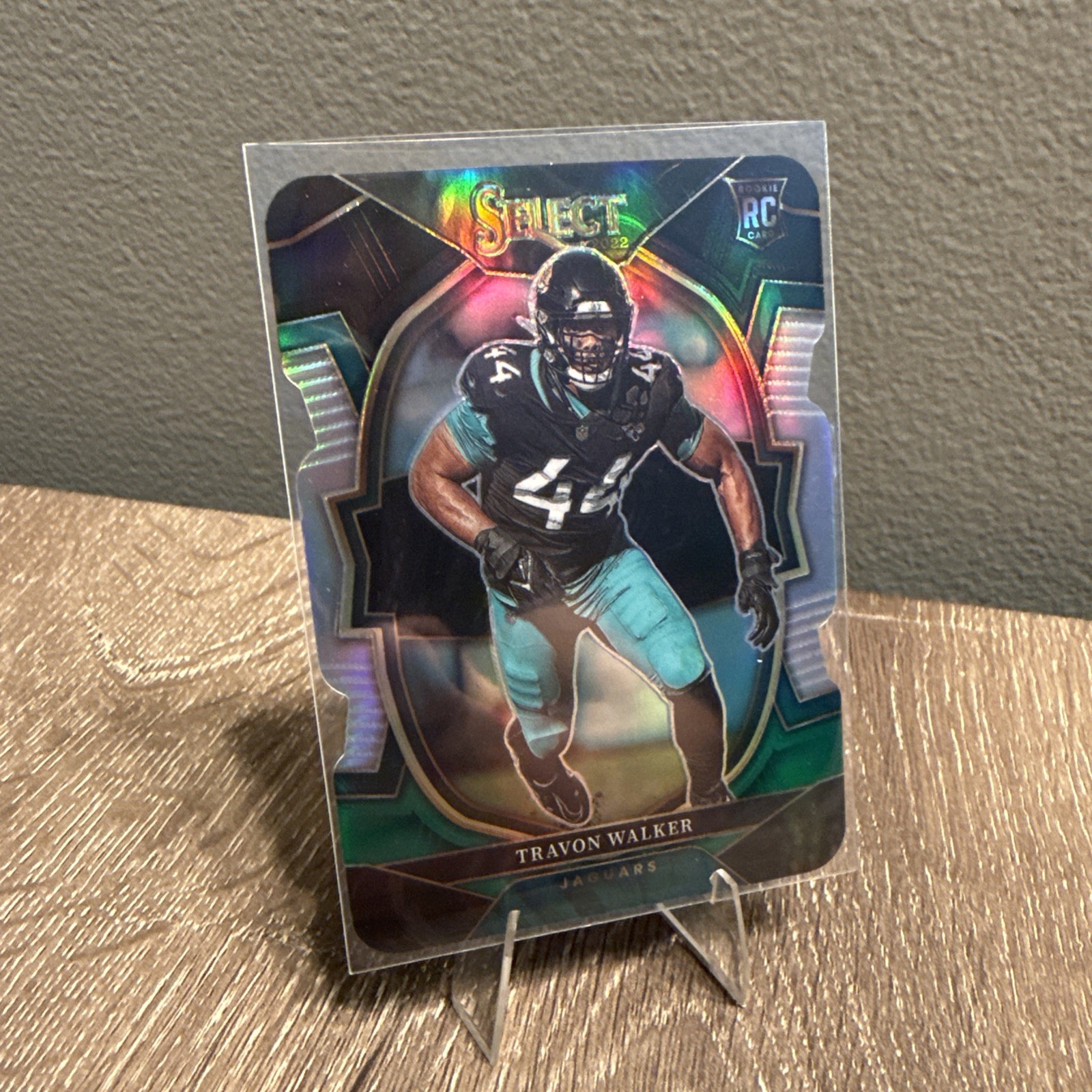 Travon Walker 2022 Select Concourse Black & Green Die Cut Prizm Rookie