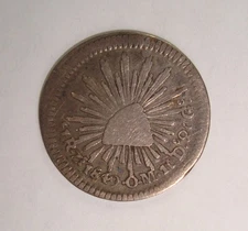 1849 Zs-OM Mexico, Zacatecas Silver 1 Real F