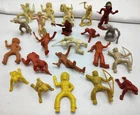 1950's 45mm Indians Fort Apache & Western Marx Playset Figures Mixed Colors