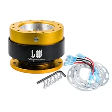 LW Steering Wheel Quick Release Hub (Gold Body/Black Ring)
