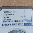 U.S. Mint American Eagle 2023 1 oz Silver NGC MS 69 Early Releases Coin