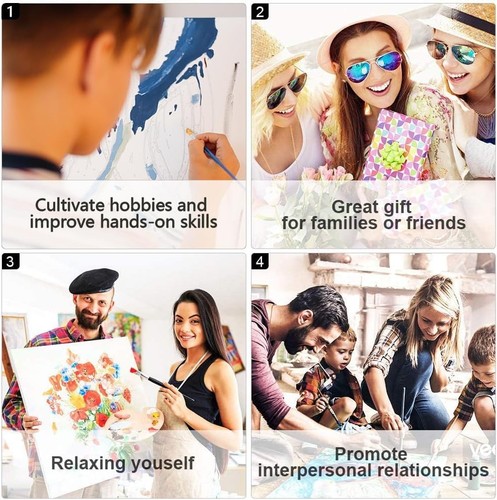 Paint by Numbers Kit DIY Canvas Painting Set for Adults Kids Home Decor Gift DIY - Picture 7 of 7