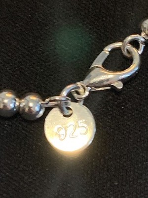 925 silver braclet ball chain