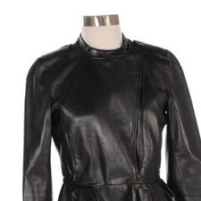 Miu Miu Soft Leather Jacket Black US Size 6