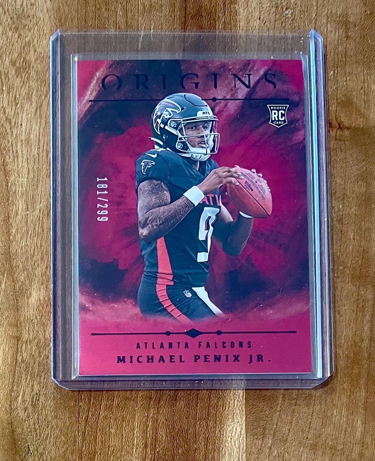 2024 Origins - Rookies Michael Penix Jr. #124 Holo Red Color Match /299 (RC)