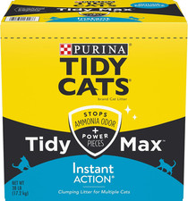 Purina Clumping Cat Litter, Tidy Max Instant Action Multi Cat Litter - 38 Lb. B