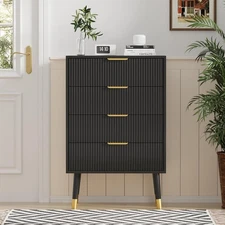 4-Drawers Dresser for Bedroom Chest of Drawers Nightstand Wood Storage Cabinet
