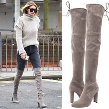 Stuart Weitzman Highland Over The Knee Boots Taupe size 10.5