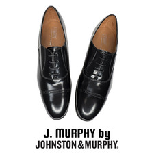 J. Murphy by Johnston & Murphy Black Leather Cap Toe Oxford Men's 11W | NEW
