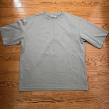 Uniqlo Shirt Mens Large Green Airism Crewneck Short Sleeve Lightweight Top
