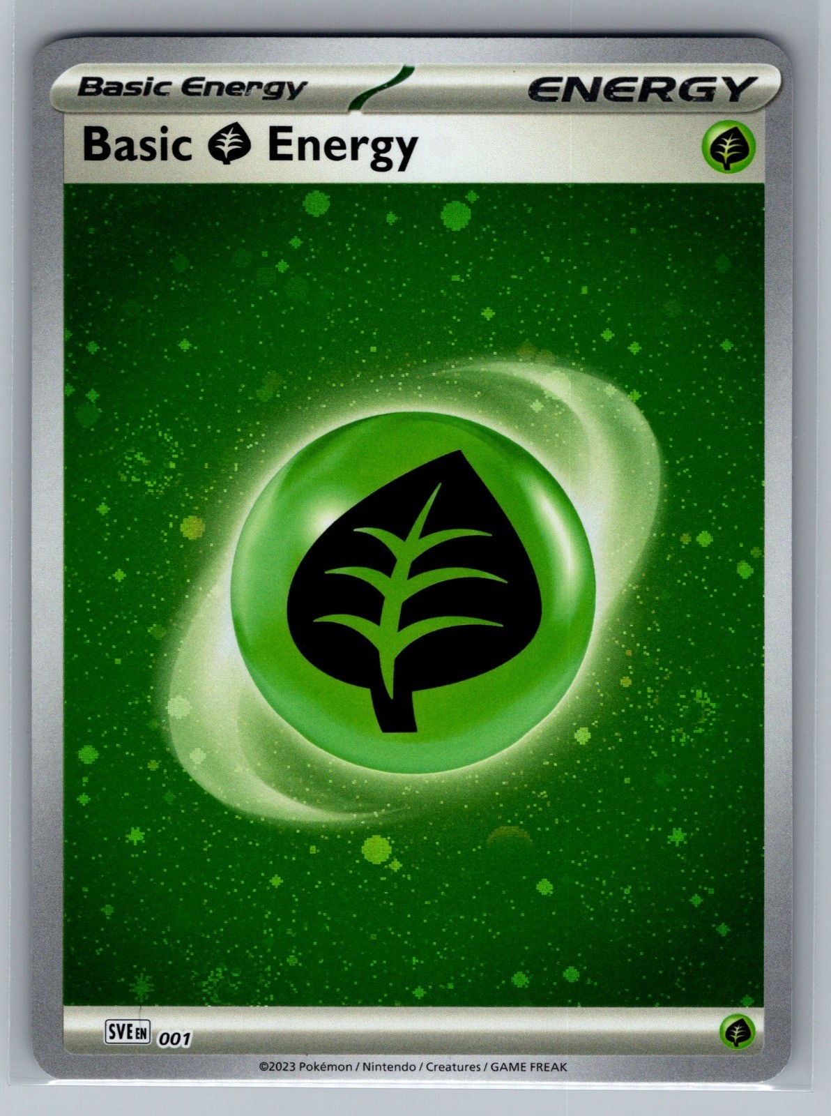 Basic Grass Energy (Cosmos Holo) Holo Common SVE: Scarlet & Violet Energies 001