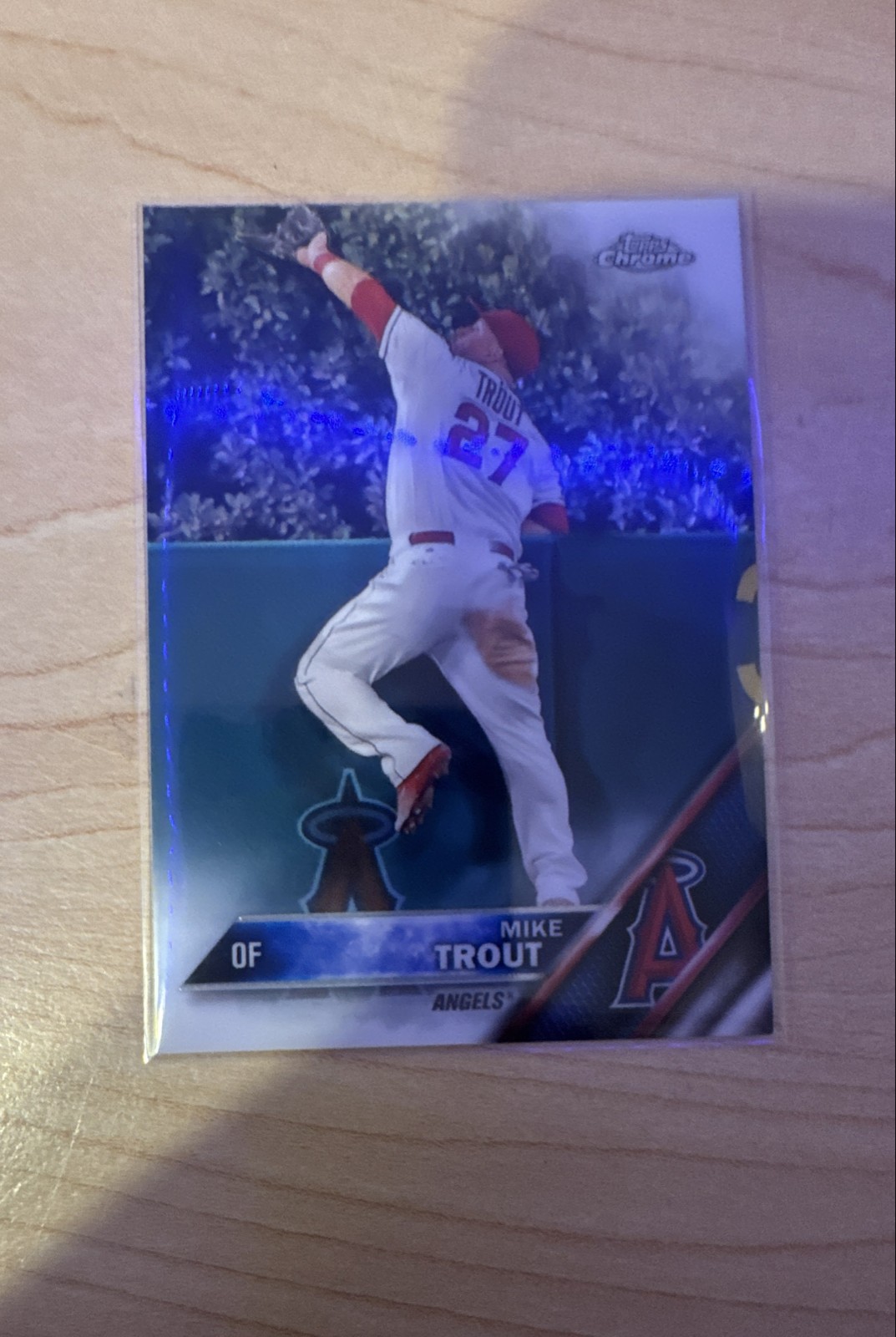 2016 Topps Chrome - Mike Trout #1 Refractor Leaping