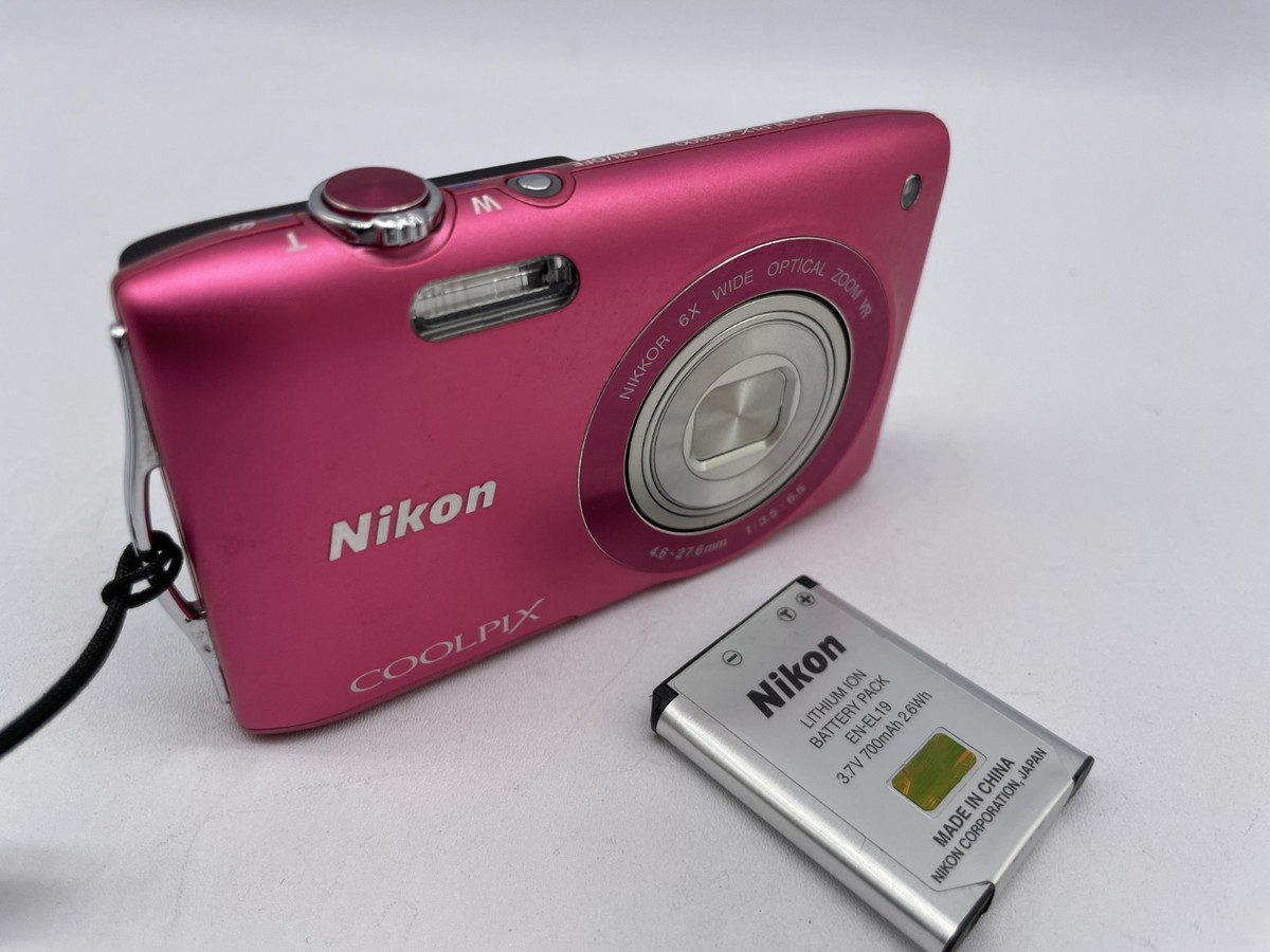 【美品】Nikon COOLPIX S3300 READ Nikon COOLPIX S3300 Compact Digital Camera pink from japan