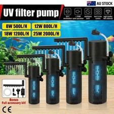HAIYI 500-2000L/H Aquarium Fish Tank Filter Aqua UV Sterilization lamp filter AU