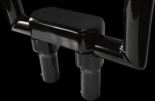 LA Choppers 4in Black Aluminum Hefty Handlebar Riser Clamp Set