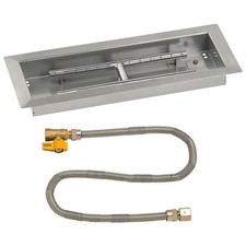 BBQGuys Signature 18 X 6 Inch Stainless Steel Rectangular Drop-In Pan with