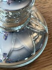 Set (2) MCM Art Deco Lotus Mercury Glass Candlestick Holders Metal Inserts — photo 3