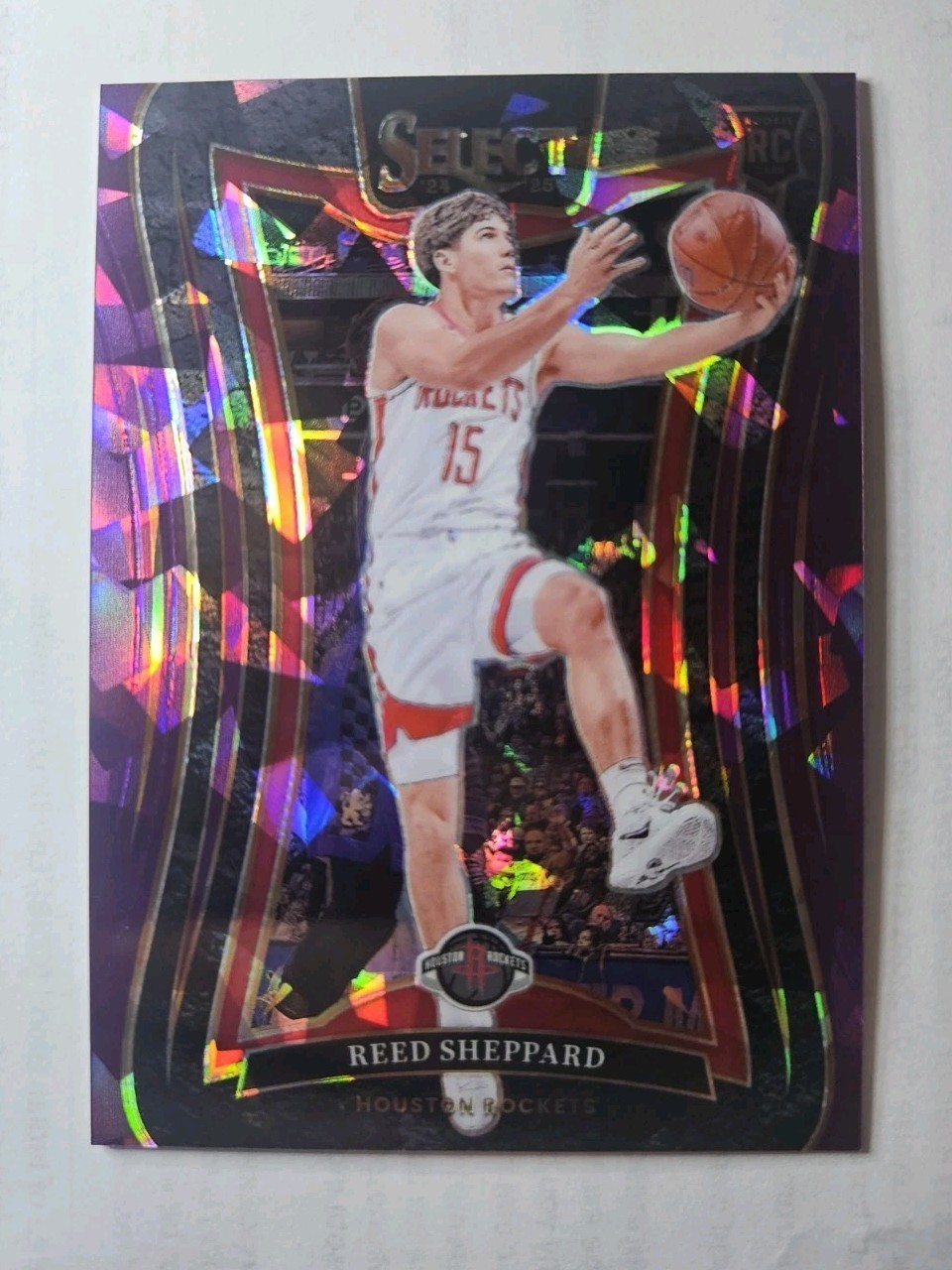 2024-25 Panini Select Mezzanine Purple Cracked Ice Reed Sheppard RC #d /99