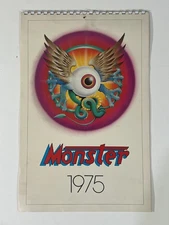 Stanley Mouse Art on a 1975 Calendar signed by Mouse Hot Rod Grateful Dead