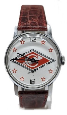 Russische mechanische Uhr Pobeda Spartak Champion Dedicated UdSSR Football Style S