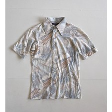 Vtg 70s JC PENNEY European Fit Psychedelic Pattered Collared Button Up Shirt / M