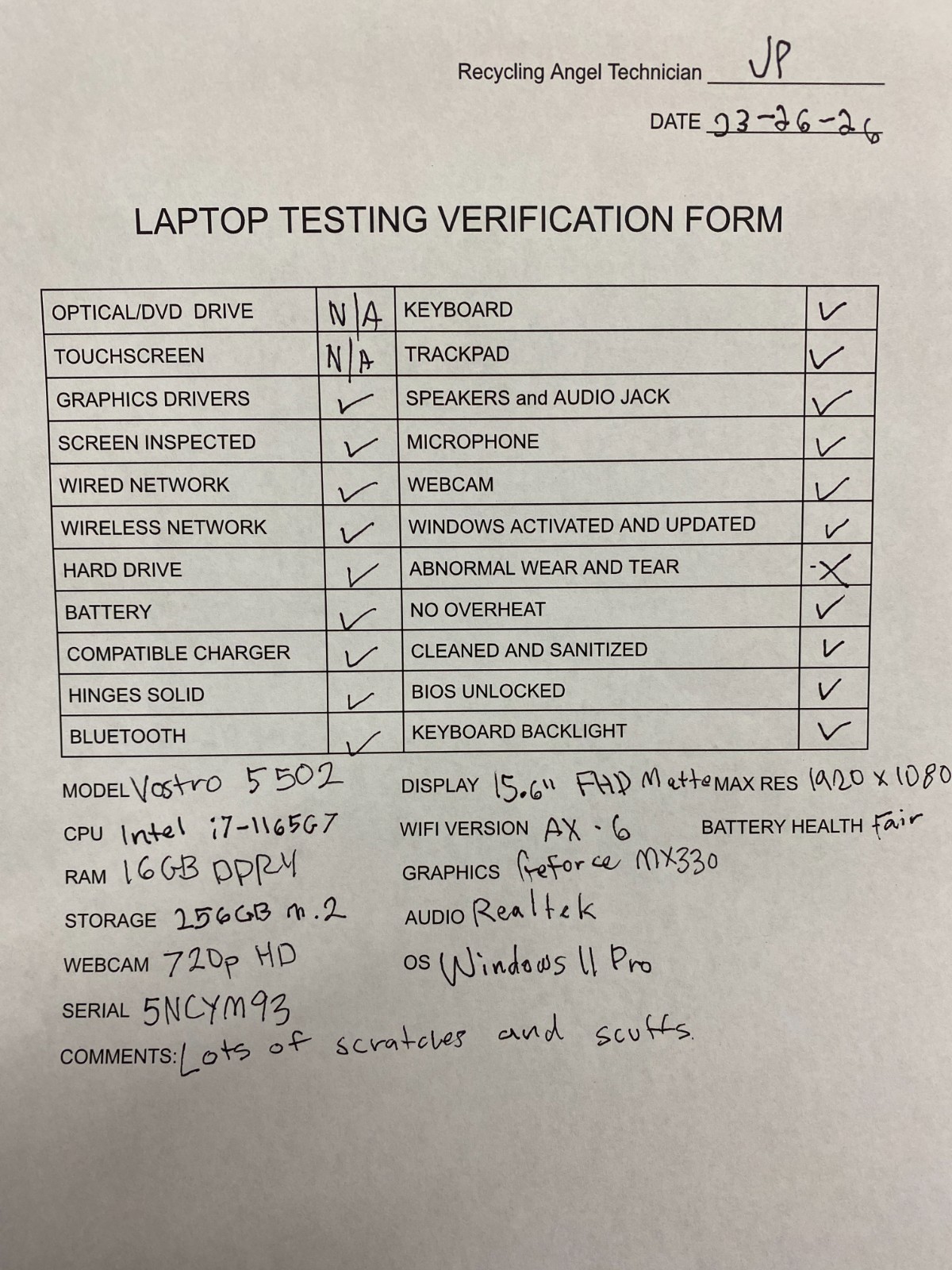 Dell Vostro 5502, 15.6-Inch Laptop, with i7-1165G7, Windows 11 Pro