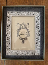 Brand New OLIVIA RIEGEL Crystal "Silver Windsor" Photo Picture Frame
