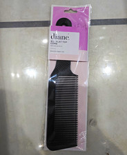Diane Flat Top Comb 9 1/2 in Black Plastic, Great for Clipper Cuts D024