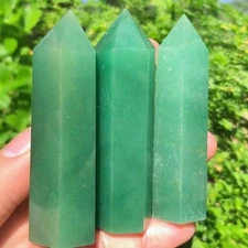 Natural Green Aventurine Tower Point Healing Crystal Obelisk Energy Home Decor