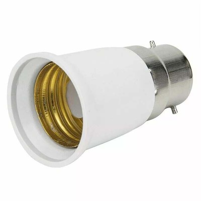 B22 auf E27 Lampenfassung Adapter Bajonett Lampensockel auf Edison E27 Birne Schraube