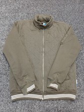 Adidas Originals Bomber Jacket Men M Olive Green Quilted Full Zip