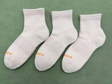 3 pairs BOMBAS Women's Quarter socks Medium 8-10.5 pink