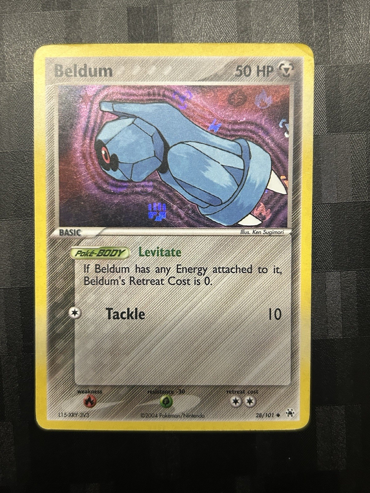 Pokemon Card - Beldum Hidden Legends 28/101 Reverse Holo MP