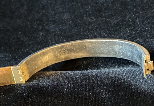Bracciale Lutto Vittoriano Smalto Nero Strass Cerniera Braccialetto - Foto 5 di 7