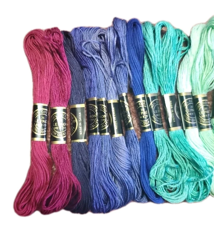LOT Of 31 Hand Embroidery Floss & Thread LE PAON Cotton - Image 2 of 4