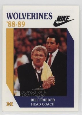 1988-89 Nike Michigan Wolverines Bill Frieder 0ad
