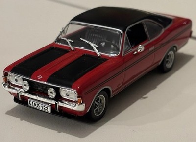 OPEL COLLECTION Commodore A Coupé GS/E 1970-1971 Modellauto 1:43 Rot Schwarz