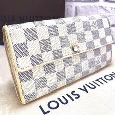 LOUIS VUITTON Damier Azur Portefeuille Sarah Bifold Long Wallet N61735