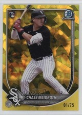 2025 Bowman Chrome Sapphire Edition Yellow 1/75 Chase Meidroth #71 5d5